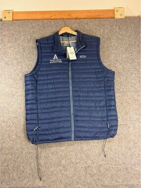 Stio Mens Pinion Down Vest Blue Pertex Goose Down Puffer Sepio Capital XL NWT